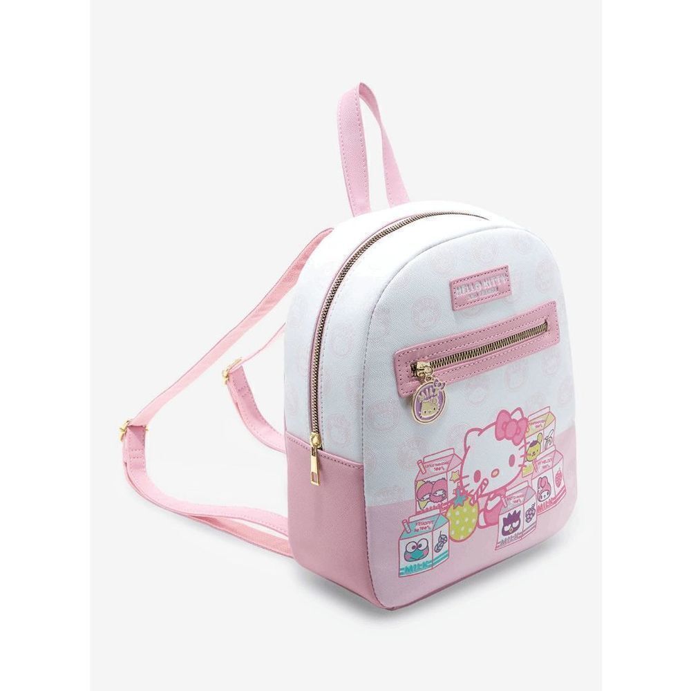 Sanrio Hello Kitty Flavored Milk Pink and Pastel Mini Backpack - Picture 2 of 4